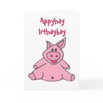 CC- Funny Piggy Birthday Card