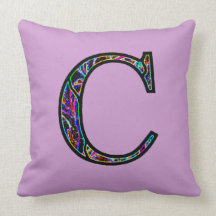 Cc Illuminated Monogram Throw Pillow