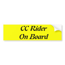 CC Rider On Board Sticker bumper stickers