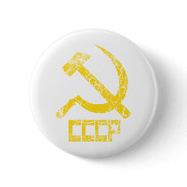 CCCP Hammer and Sickle Vintage Pinback Buttons