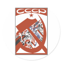 CCCP ROUND STICKERS