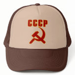 cccp ussr hammer and sickle trucker hats