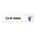 CCW pong bumper stickers