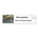cd2 012, Bird watcher!, This is a Northern Card... bumper stickers by Eye4birds cd2 012, Bird watcher!, This is a Northern Card... bumper stickers