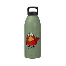 CD- Funny Cardinal Bird Water Bottle