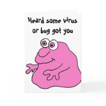 CD- Funny Cartoon Blob Get Well Card