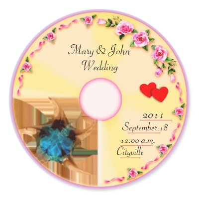 CD Label Wedding Favor Tag Stickers by elenaind
