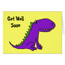CD- Purple Dragon Get Well Card