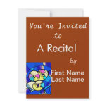 CD record image against blue stained glass back Personalized Announcements