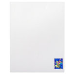 CD record image against blue stained glass back Letterhead Design