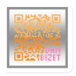 CDieM QR Code Orange V01 Stickers