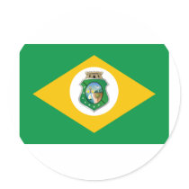 Ceará, Brazil Flag Round Sticker