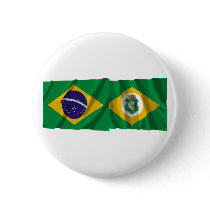 Ceará & Brazil Waving Flags Pin