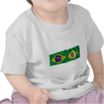 Ceará & Brazil Waving Flags Tee Shirts