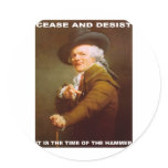 Cease And Desist Round Stickers