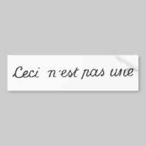 Ceci n'est pas un bumper stickers