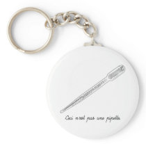 Ceci N'est Pas Une Pipette Key Chain