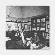Cecil Aldin in his studio Refrigerator Magnets