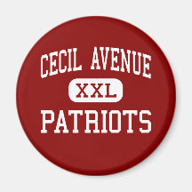 Cecil Avenue - Patriots - Junior - Delano Refrigerator Magnet