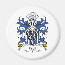Cecil Family Crest Fridge Magnet