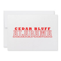 Cedar Bluff, Alabama City Design Personalized Invites