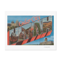 Cedar City, Utah - Large Letter Scenes Post Card