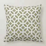 Cedar Green Geometric Pattern Pillow