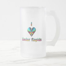 Cedar Rapids -- Blue Green & Burgundy Mugs