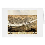 Cedar Rapids, IA Panoramic Map - 1868 Greeting Card
