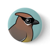 Birdorable Cedar Waxwing Round Button