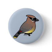 Birdorable Cedar Waxwing Round Button