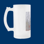 Cedar Waxwing Frosted Glass Mug mugs