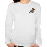Birdorable Cedar Waxwing Women\'s American Apparel Fine Jersey Long Sleeve T-Shirt