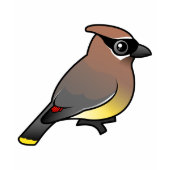 Birdorable Cedar Waxwing Ladies Long Sleeve T-Shirt