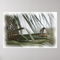 Cedar Waxwings 2 Painting Print