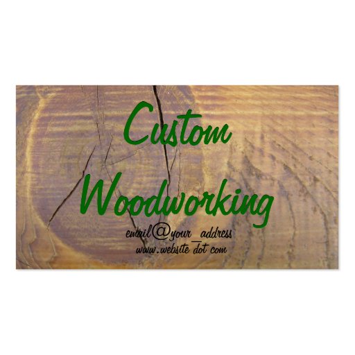 Cedar Wood Knot Photograph Business Cards (front side)