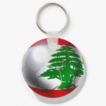 Cedars Lebanon soccer football team flag ball keychains by SoccerJersey Cedars Lebanon soccer football team flag ball keychains