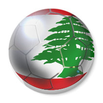 Cedars Lebanon soccer football team flag ball Refrigerator Magnet