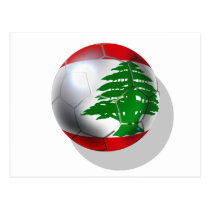 Cedars Lebanon soccer football team flag ball postcards