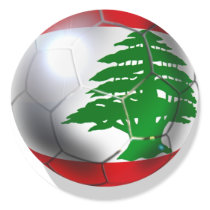 Cedars Lebanon soccer football team flag ball Round Sticker