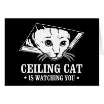 Ceiling Cat is Watching You Greeting Card