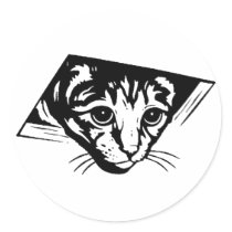 Ceiling Cat Round Sticker