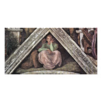 Ceiling Fresco For The Story Of Creation In The Photo Card Template