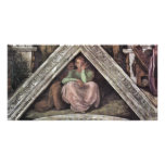 Ceiling Fresco For The Story Of Creation In The Photo Card Template