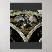 Ceiling Fresco For The Story Of Creation In The Si Poster
