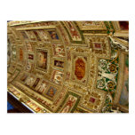 Ceiling in the Vatican Museum in Rome Italy Postca Post Card