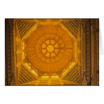 Ceiling of a Mosque Islamic Greeting Card