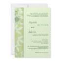 Celadon Green Botanical Floral Wedding Invitation invitation