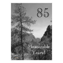 Celebración-Naturaleza memorable de 85 años/cumple Invitacion Personal