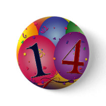 Celebrate 14th Birthday buttons